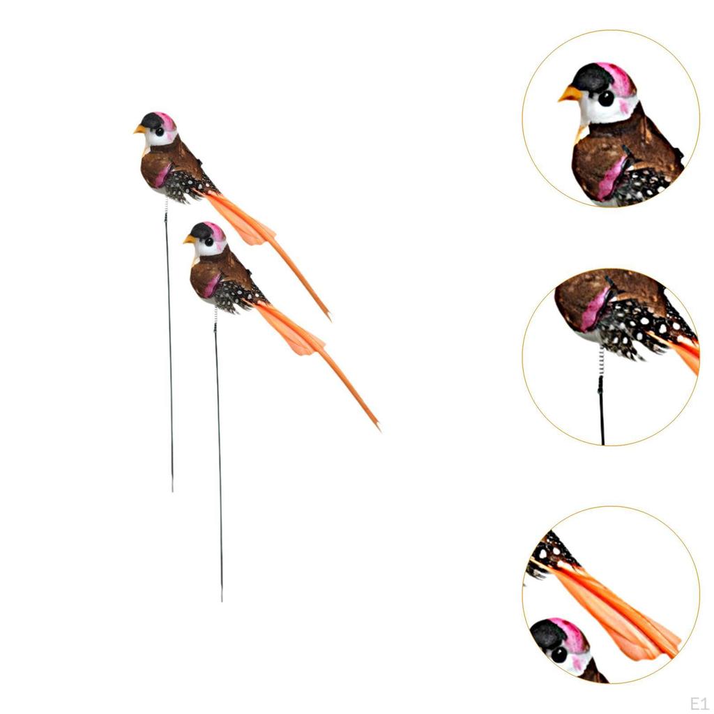 2 шт. Птицы садовые колья статуя птицы ремесло реалистичный уличный газонный орнамент декор для