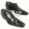 JEFFERY WEST Made In England Premium Long Nose Plain Toe Black Size 41 (Approx. 25.526.5cm) Vintage Men's(USED)