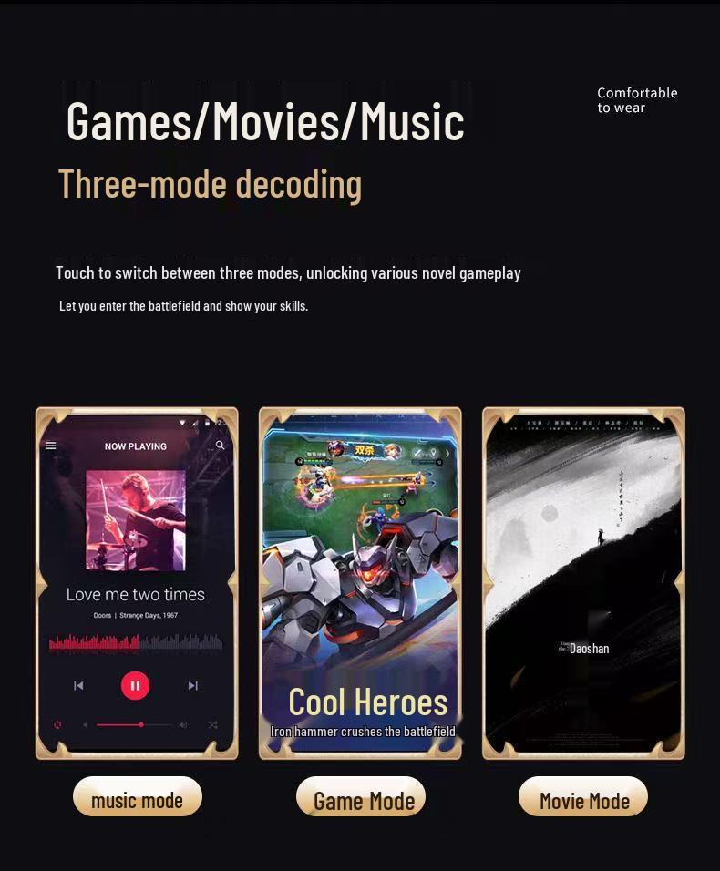 YD03 HD Mirror Digital Display Bluetooth Headset with Large Battery and Deep Bass