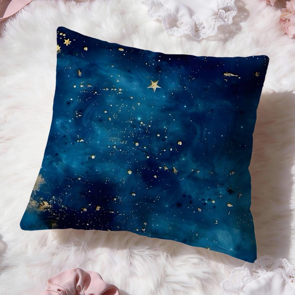 The Starry Sky Cushion Cover Premium Comfort Reversible Pillow Cove Two in One Design for Any Room Car Interior