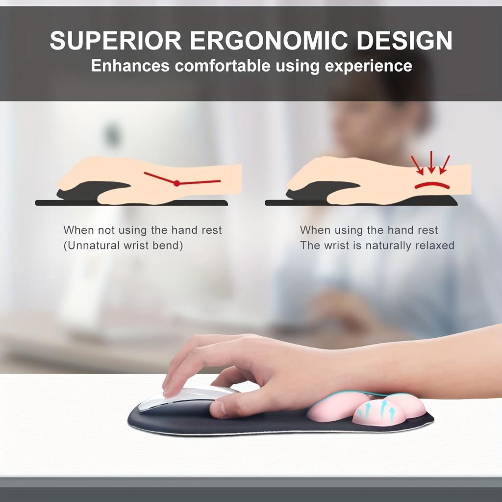 Cute Cat Claw Mouse Pad With Wrist Support - Soft, Precise Tracking & Clicking For Maximum Comfort!