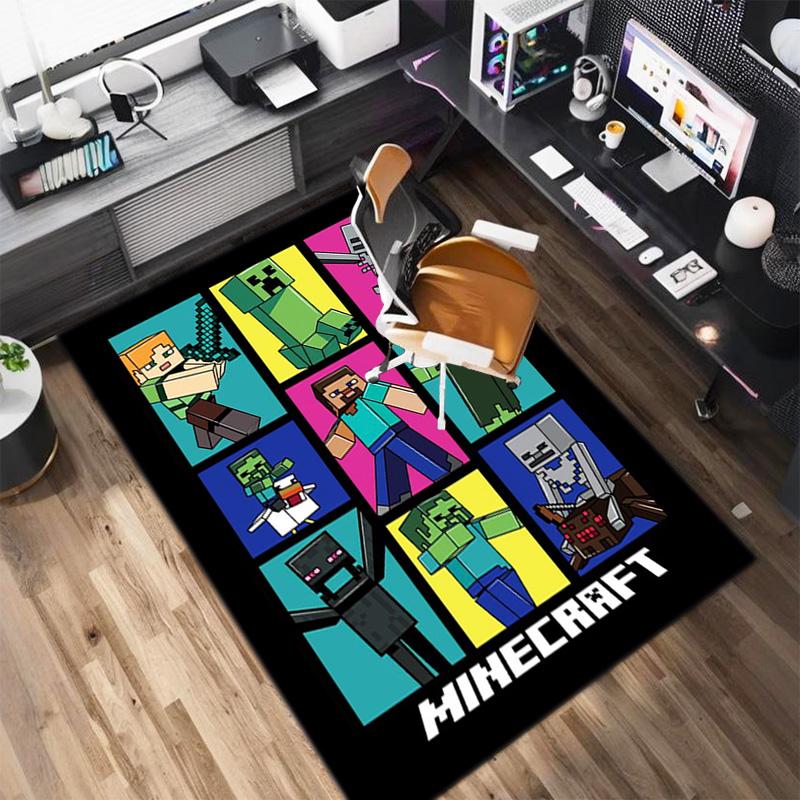 Classic sandbox Xbox game Minecraft carpet carpet home living room decoration table and chairs anti slip door mat outdoor picnic mat carpet A13