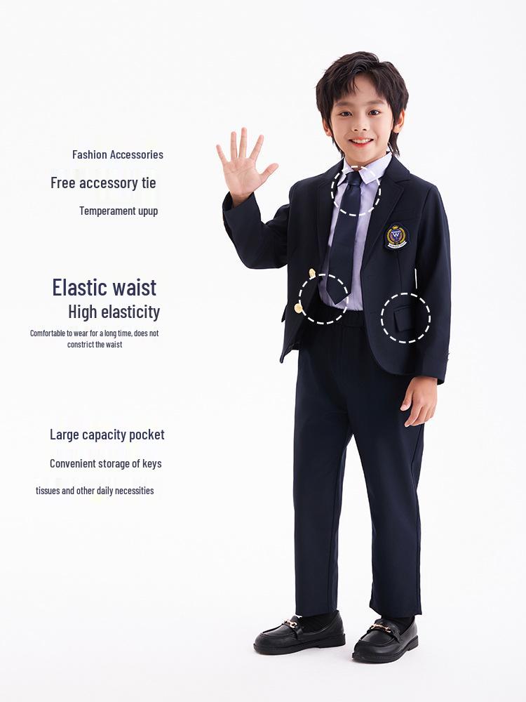 Детский осенне-зимний костюм: Комплект куртка с длинным рукавом и брюки для мальчиков и девочек - Школьная/детсадовская форма