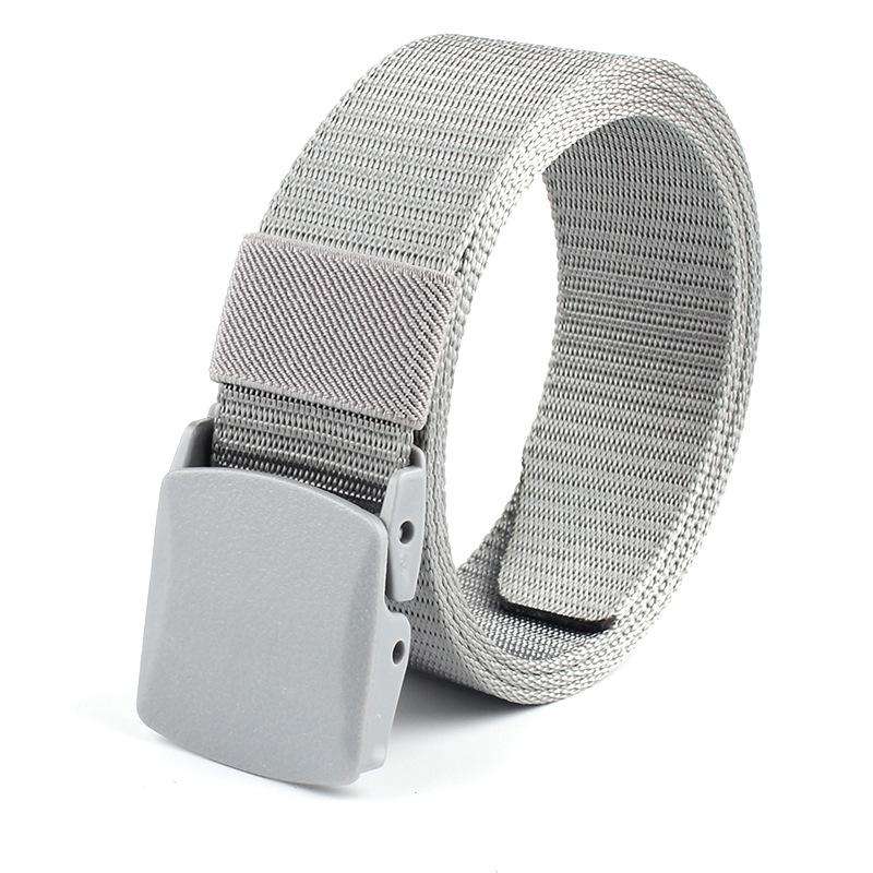 Men's Tactical Nylon Canvas Casual Belt Outdoor Training Electronic Security Check Iron-Free Tactics