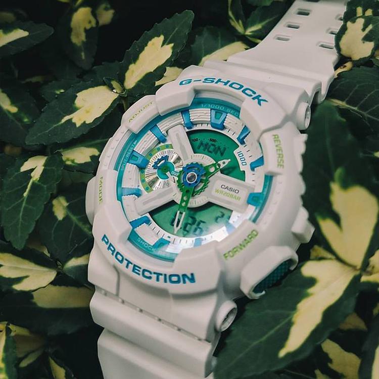 Casio G-Shock Классическая серия Двойной дисплей Часы Мужские Часы Белый GA-110WG-7A