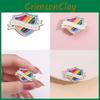 Rainbow Letter Contemporary Brooch Trendy Shield Shape Metal Badge Colorful Pin Fashionable