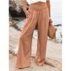 Casual Elastic High Waist Wide Leg Pants