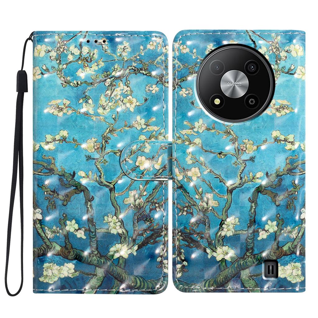 Чехол-кошелек из искусственной кожи с 3D-узором для ZTE Blade A52, ZTE Blade A73 5G, ZTE Blade A73 4G