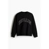 H M eMbroidered sweatsHirt Black soHo