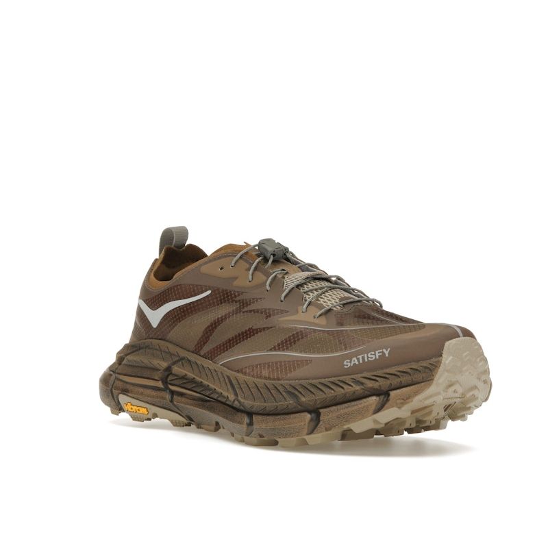 Satisfy X HOKA Mafate Speed 4 Lite Rubber Unisex Sneakers Brown 1157050-RBBR