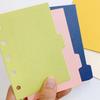 20pcs A7 Binder Dividers Multicolor PP Planner Inserts Index Tabs Loose Leaf Binders Accessories Refill Category Page Tab Indexing