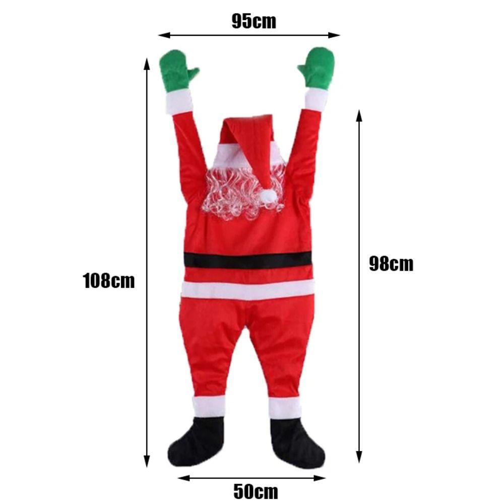 Climbing Design Santa Hanging Ornaments Hanging Style Santa Figure Christmas Ornaments Flannel Clothes Outdoor Climbing Santa