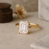 Yellow Gold Plated 925 Sterling Silver Emerald Cut Cubic Zirconia Solitaire Ring – Classic Engagement, Promise & Fashion Jewelry for Women