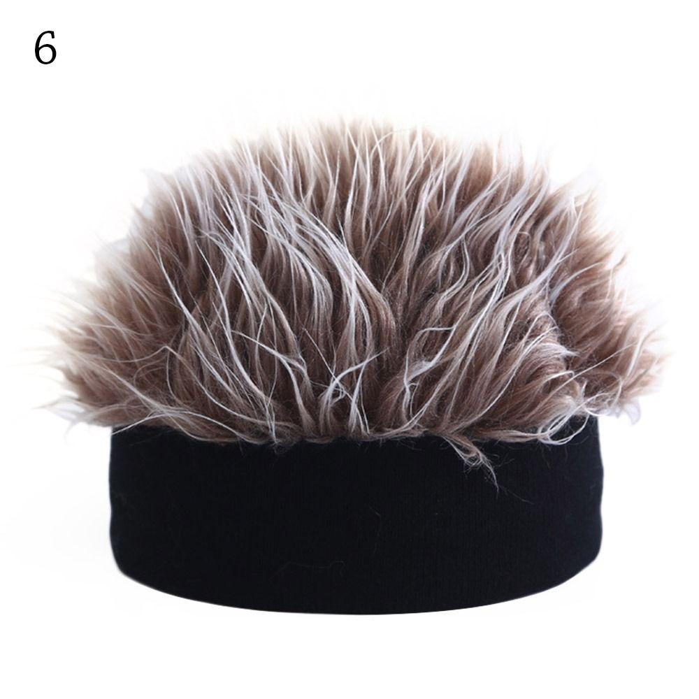 Вязаный детский парик шапка смешные волосы интегрированный головной убор модные шапки шапки дети