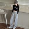 Брюки для девочек Весенние и осенние модные повседневные брюки Модные широкие брюки