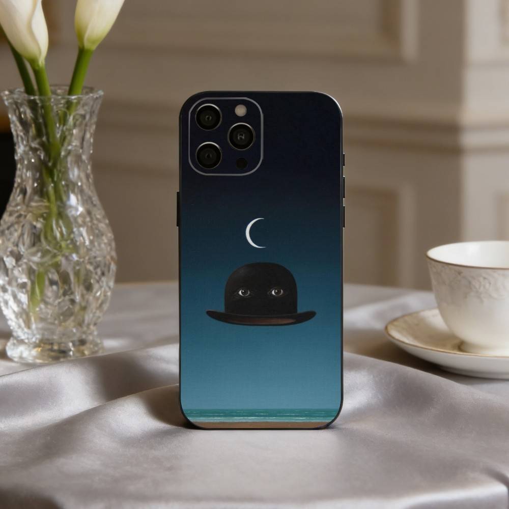 H-Rene M-Magritte-S A-Art Phone Case For iPhone 17pro, 16,15,14,13,12,11 X XR Plus,Others Soft Black Cover
