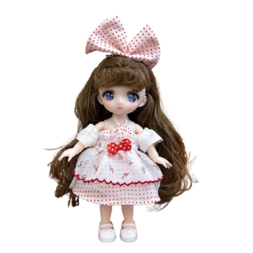 Ball Jointed Body 16cm Doll Clothes Set Movable Joint Chinese Style Skirt  Babies