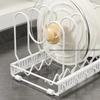 Cookware Storage Rack Pan Pot Storage Organizer Kitchen Accessories Adjustable Dish Bowl Drying Shelf Multi-Functional