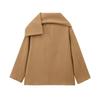 European and American style, new women's clothing, blended with scarf, round neck long-sleeved coat and coat 2095141.