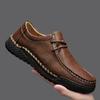 New Handmade Leather Mens Casual Shoes Comfortable Lace-up Business Shoes for Men Outdoor Walking Shoes Retro Dress Male Shoe