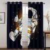 Personalized Creative Astronaut Pattern High Blackout Curtains Technology Sense Starry Sky Space Shading Drape Bedroom Curtain
