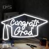 Светодиодная неоновая вывеска Congrat Grad, не мерцает, яркость регулируется, питание от USB, ночник Congrat Graduation Sign