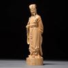 Wood Carving Ornaments Creative Home Decoration Carving Crafts Handle Pieces Three Kingdoms Figures Zhuge Liang