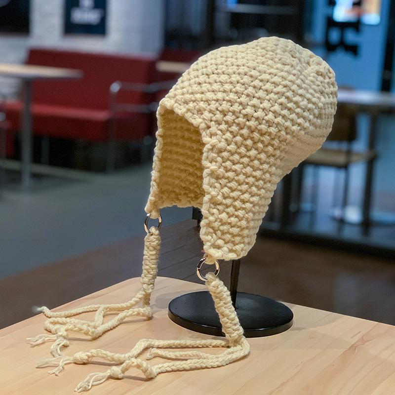 Корейская зимняя теплая шапка-бомбер для женщин, зимняя летчик-шлемник, вечеринка 2000 года, защита ушей, шапки-ушанки, русские шапки-ушанки