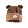 Autumn and Winter Hats for Women Bears with Sweet Ears and Cute Knitted Hats for Students Versatile Ear Protection Hats for Warmth
