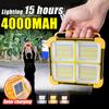 Portable Lantern LED Solar Light 4000MAH Powerful Solar Lamp Rechargeable Lamp Hand Lantern Outdoor Solar Light Camping Lamp
