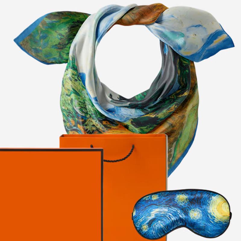 Elegant Silk Scarf & Eye Mask Gift Set