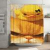 Cute Duck and Cat Waterproof Shower Curtain Heat Resistant Machine Washable Non-Transparent 180x180cm