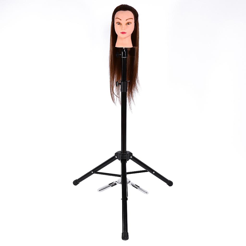 Adjustable Hairdressing Training Mannequin Manikin Head Tripod Stand Manikin Wig Doll Holder