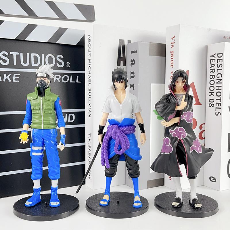 Anime Naruto Figure Uchiha Itachi Sasuke Kakashi Set PVC Action Figure Model Toy Gift Collection