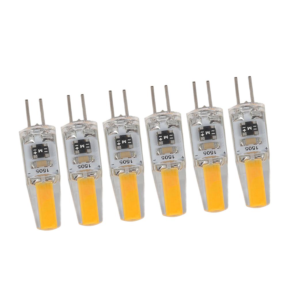 6 шт. Лампа G4 Диммируемая 2 Вт 180 лм Светодиодная лампа для настольной лампы, настенной лампы, люстры, на замену 120 В