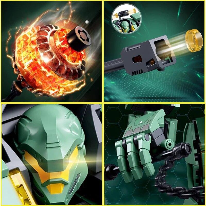 542pcs Super Robot Building Blocks City Heroes Soldier Warrior Figures Model Set DIY Bricks Toys For Boys Birthday Gifts