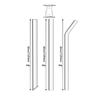 12mm High Borosilicate Glass Straw 4Pcs Reusable Eco Friendly Drinking Straws Set Bubble Tea Smoothies Bar Accessories