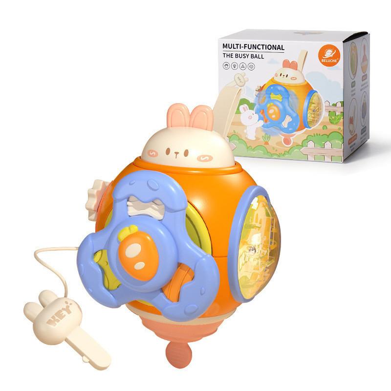 Educational Baby Grasping Ball Sensory Toy Six-sided Busy Cube For Early Learning