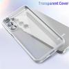 Transparent PC Soft Silicone Shockproof Case For Samsung Galaxy A54 A34 M14 M34 M54 A24 A14 4G 5G Lens Protect Clear Phone Cover