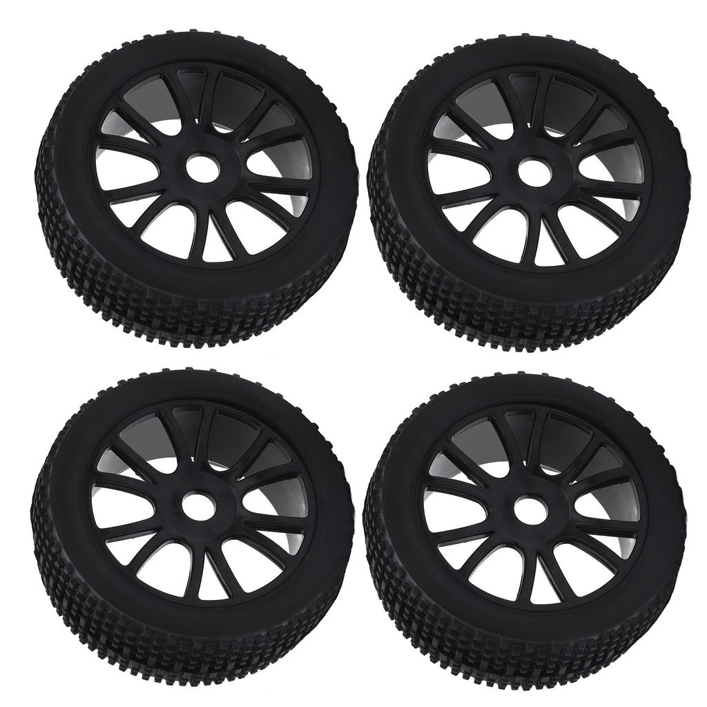 4Pcs RC Rubber Tires 12 Holes Perfect Grip Force Cushioning RC Wheel Rim Tires for 1/8 RC C