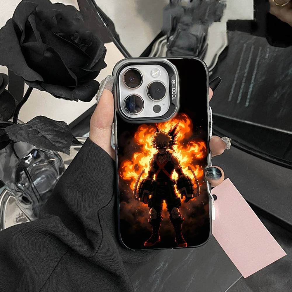 Чехол для телефона Katsuki Bakugo R-Hero Academia Для iPhone 17,16,15,14,13,12,Pro MAX Черный Матовый Ударопрочный Чехол