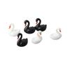 Fairy Garden Black White Swan Miniature Love Ducks Figurine Lover Birds Ornaments Animals Statue