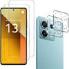 Tempered Glass for Xiaomi Redmi Note 13 5G and Camera Protection [Pack 2] Phonillico® Protective Glass Film