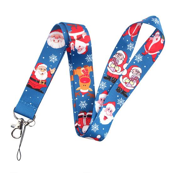 2 шт. шнурки для изготовления знаков, рождественский снеговик, шнурок на шею, держатель для ключей, значок Санты, шнурок с держателем для карт, наполнитель для рождественских носков