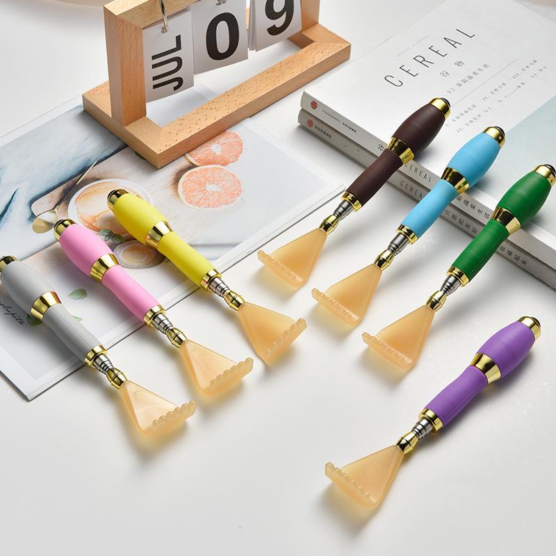 Телескопическая чесалка для спины из нержавеющей стали с магнитным массажем