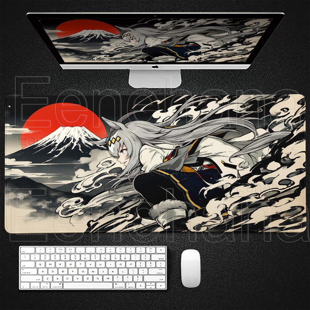 Коврик для мыши Oguri Cap Umamusume PC Gamer Шкаф Коврик для мыши XXL Игра Pretty Derby Настольный коврик Милые Аниме Девушки Резиновый Нескользящий Настольный коврик
