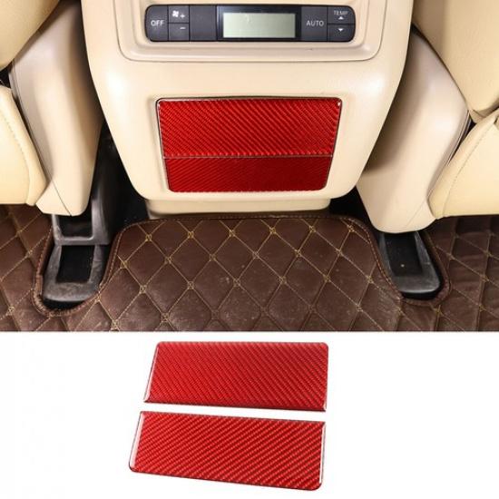 Red Carbon fiber Rear Air Vent Lower Trim Sticker For Nissan Pathfinder 2013-18