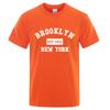Бруклин Восток. 1631 Нью-Йорк, футболка с буквенным принтом, повседневные свободные футболки, летние хлопковые топы, модная дышащая футболка, одежда