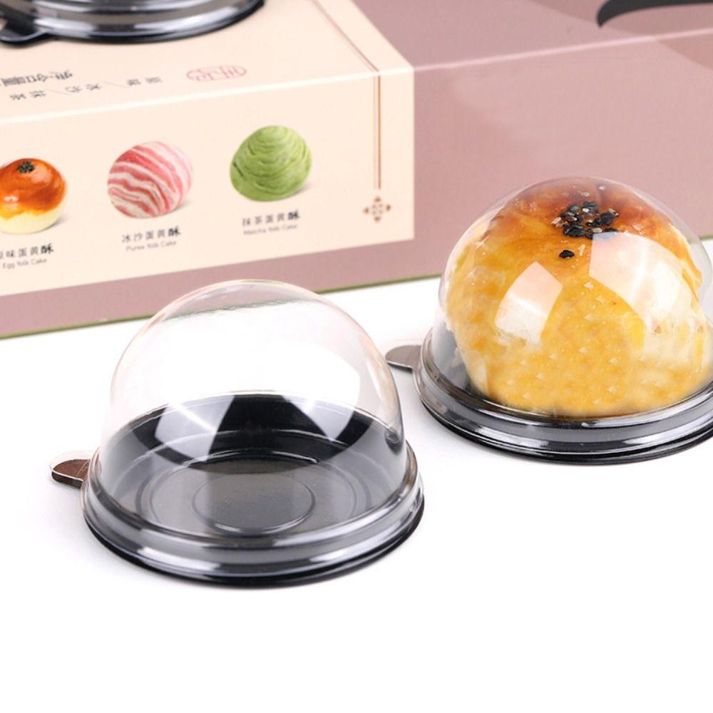 50Pcs Plastic Muffin Container Box Clear Cake Holders New Mini Cupcake Boxes