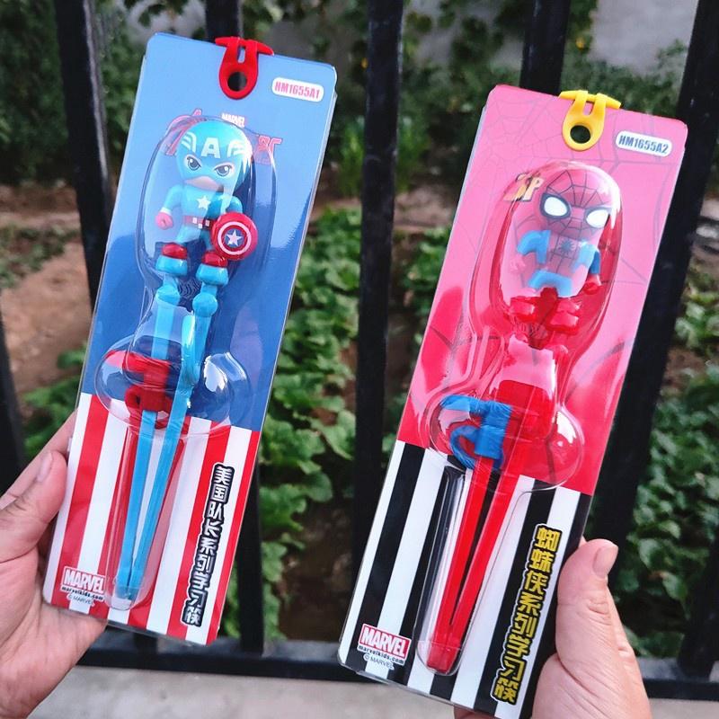 Disney Marvel Kids Training Chopsticks 123 Stage Learning Chopsticks For Babies With 3d Spider-man Design